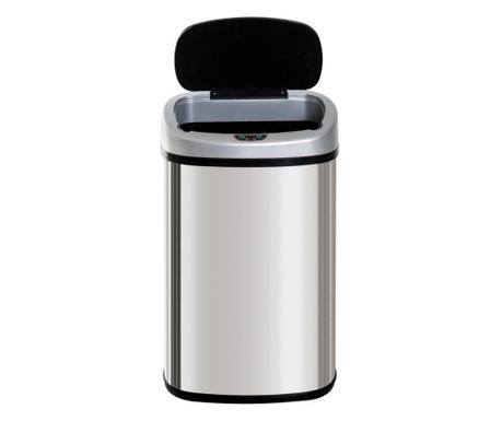 Homcom Cos de gunoi din Otel Inox cu Deschidere automata cu Senzor 58 Litri HOMCOM