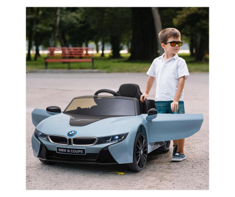 HOMCOM Licensed BMW I8 Coupe Masina Electrica telecomanda MP3 baterie pentru 3-8 ani HOMCOM