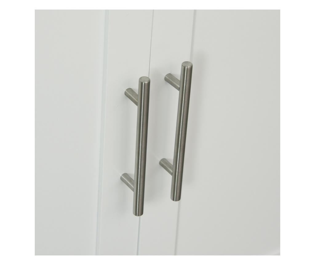 HOMCOM Carucior de Bucatarie Economisire Spatiu Bufet din Lemn MDF Alb 107,5x48x89cm HOMCOM - 7