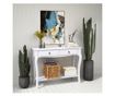 Homcom Tavolo Consola Pentru Hol, Alb, 100x33x76cm thumbnail 3