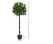 Outsunny Set of 2 Artificial Bay Trees in Pots 120cm Tall for Indoor and Outdoor Use