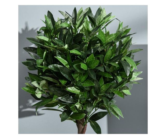 Outsunny Set of 2 Artificial Bay Trees in Pots 120cm Tall for Indoor and Outdoor Use