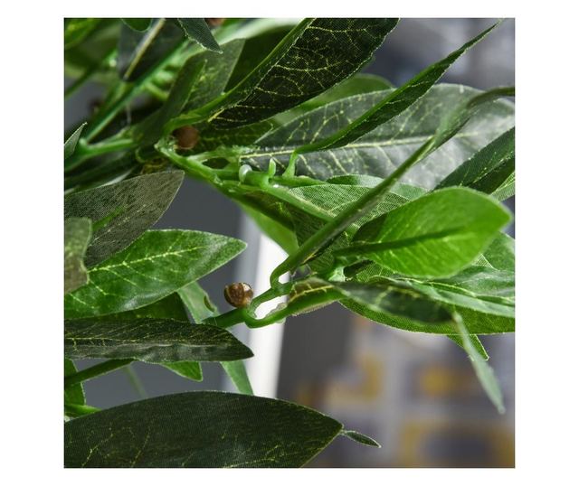 Outsunny Set of 2 Artificial Bay Trees in Pots 120cm Tall for Indoor and Outdoor Use