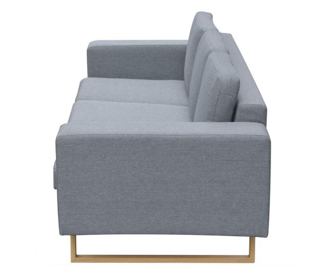 Canapea textila pentru 3 persoane, Gri deschis