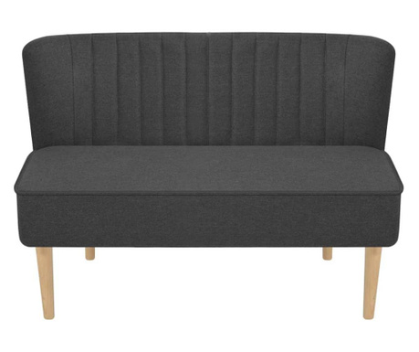 Sofa 117x55,5x77 cm Tkanina Tamno Siva