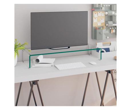Stalak za TV /Monitor Prozirno Staklo 80x30x13 cm 