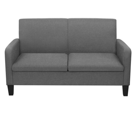 sötétszürke 2 személyes kanapé 135 x 65 x 76 cm