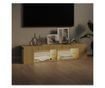TV ormarić s LED svjetlima boja hrasta sonome 135 x 39 x 30 cm