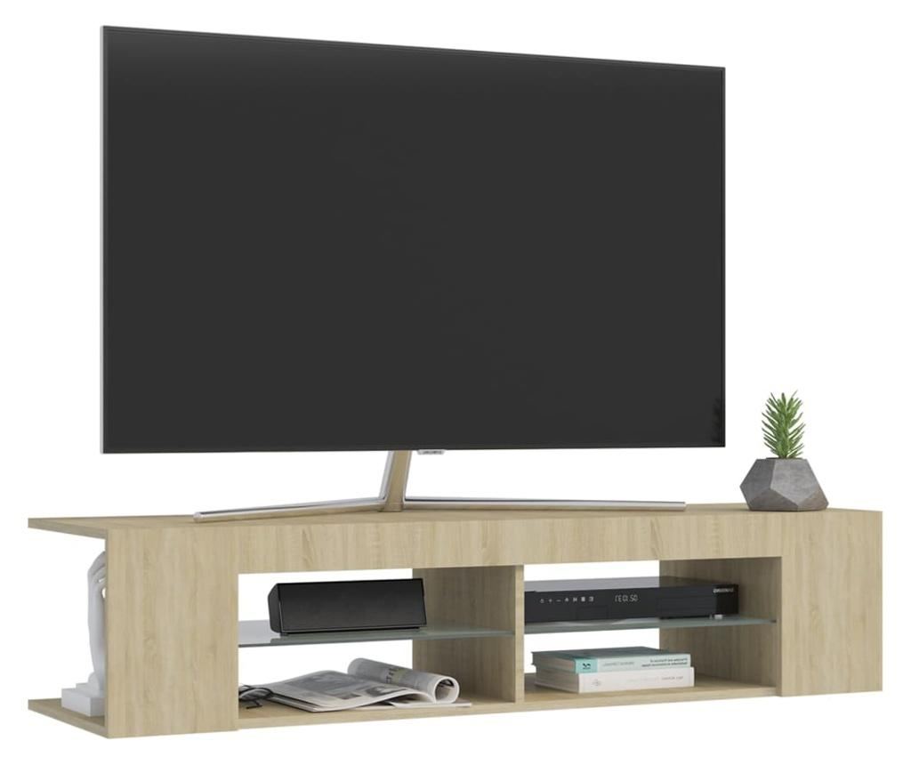 TV ormarić s LED svjetlima boja hrasta sonome 135 x 39 x 30 cm - 11