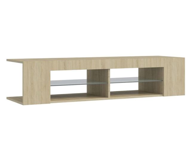 TV ormarić s LED svjetlima boja hrasta sonome 135 x 39 x 30 cm