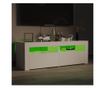 TV ormarić s LED svjetlima bijeli 120 x 35 x 40 cm