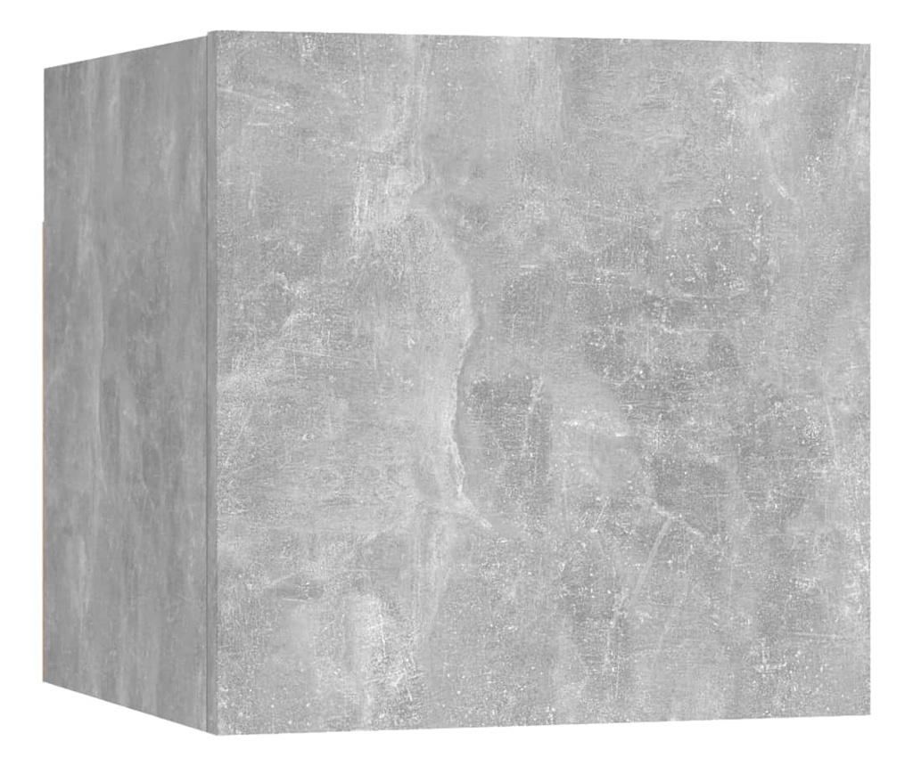 Set za TV, 7 komada, betonski sivi, PAL - 5