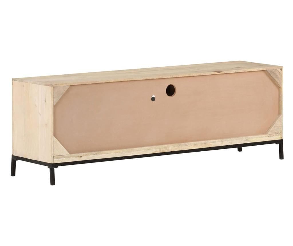 TV ormarić 120x30x40 cm od masivnog drva manga i prirodne trske - 6