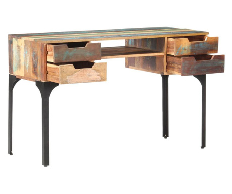 tömör újrahasznosított fa íróasztal 118 x 48 x 75 cm