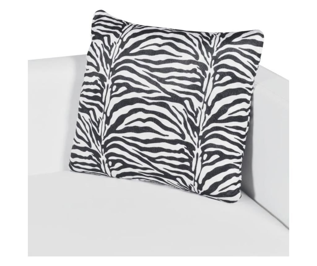 2-местен диван, изкуствена кожа, бял - 6