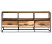 tömör akácfa TV-szekrény 110 x 30 x 45 cm