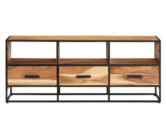 tömör akácfa TV-szekrény 110 x 30 x 45 cm