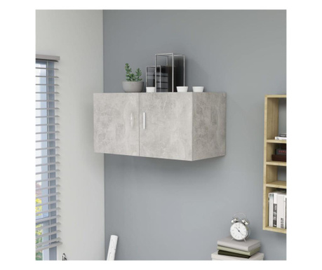 Шкаф за стена, бетонно сиво, 80x39x40 см, ПДЧ