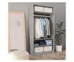 Ormar siva boja betona 100 x 50 x 200 cm od iverice