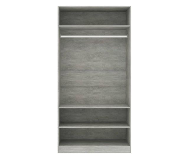 Ormar siva boja betona 100 x 50 x 200 cm od iverice