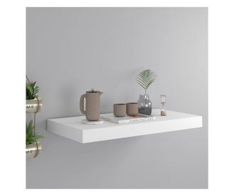 fehér MDF lebegő fali polc 50 x 23 x 3,8 cm