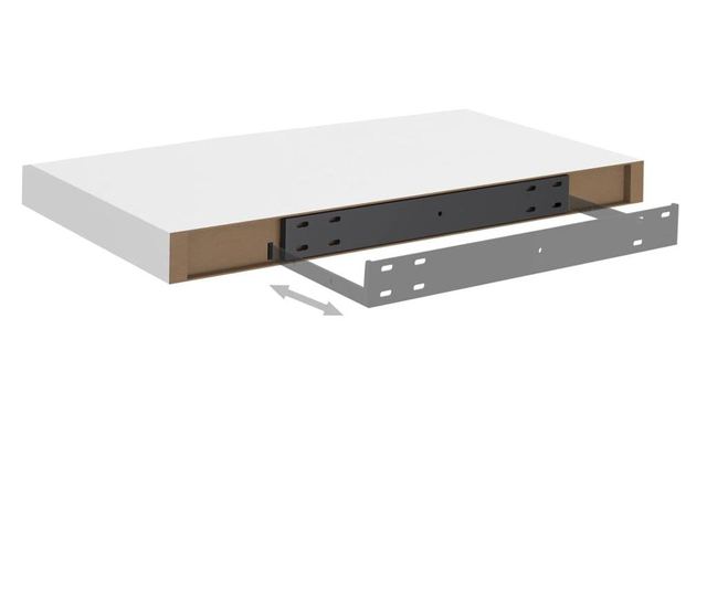 fehér MDF lebegő fali polc 50 x 23 x 3,8 cm