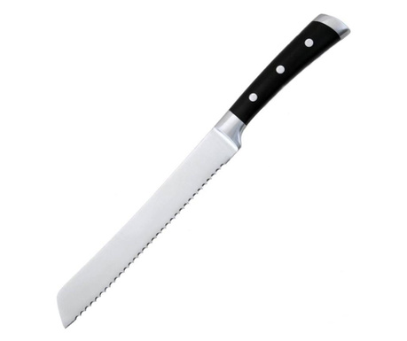 Carl Schmidt Sohn Herne kenyérvágó kés, 420J2 acél, 20 cm, ezüst/fekete színben