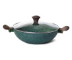 Fissman-Malachite patelnia wok, aluminium, 30x9 cm, zielony/brązowy