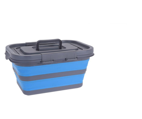 Koopman tárolódoboz, műanyag, 40x30x20 cm, szürke/kék