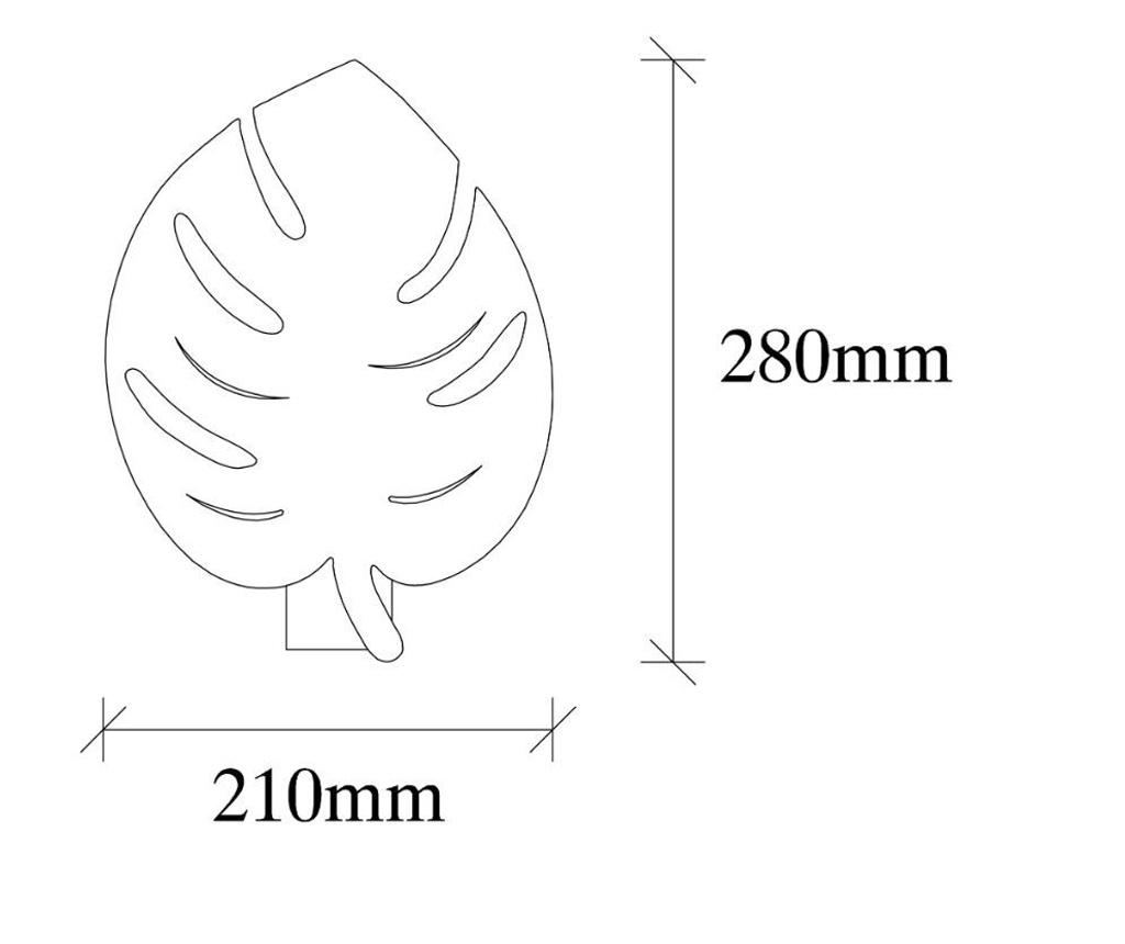 Črna stenska svetilka Leaf - 5