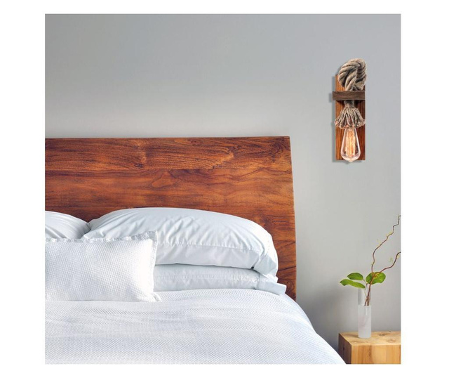 Aplica de perete Lustro, Natural, lemn de molid, 30x18x10 cm
