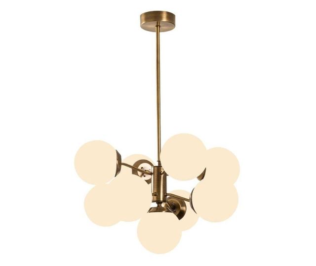 Candelabru Nitid, corp din metal, Incandescent, Fluorescent, max. 40 W, E27, alb vintage