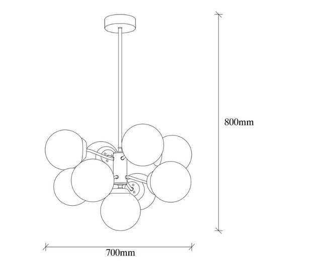 Candelabru Nitid, corp din metal, Incandescent, Fluorescent, max. 40 W, E27, alb vintage