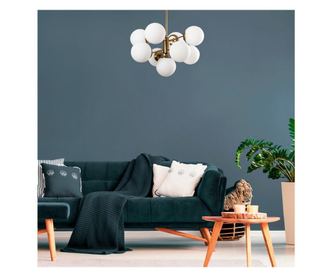 Candelabru Nitid, corp din metal, Incandescent, Fluorescent, max. 40 W, E27, alb vintage