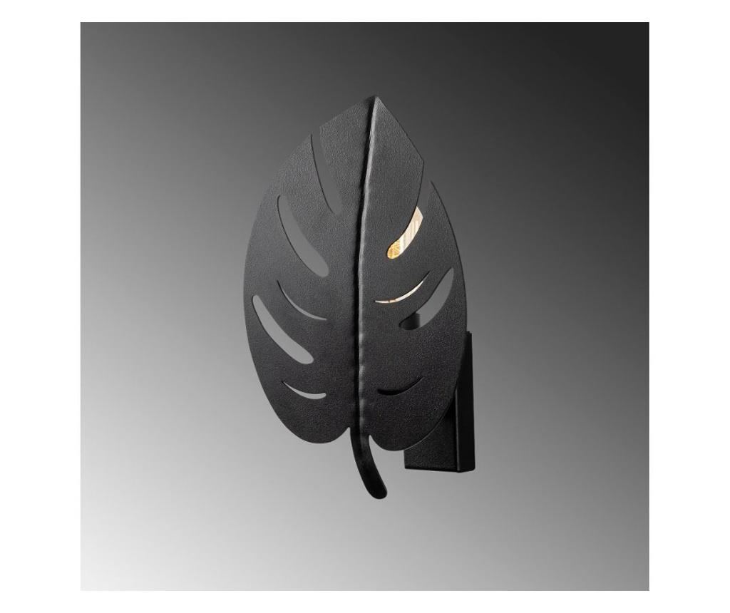 Črna stenska svetilka Leaf - 4