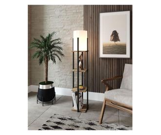 Lampadar Fullhouse, PAL, Incandescent, Fluorescent, max. 60 W, E27, negru natural
