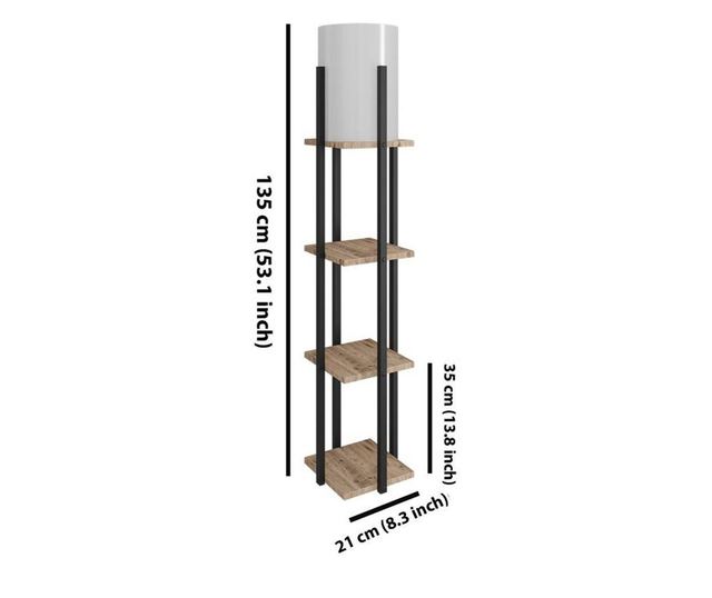Lampadar Fullhouse, PAL, Incandescent, Fluorescent, max. 60 W, E27, negru natural