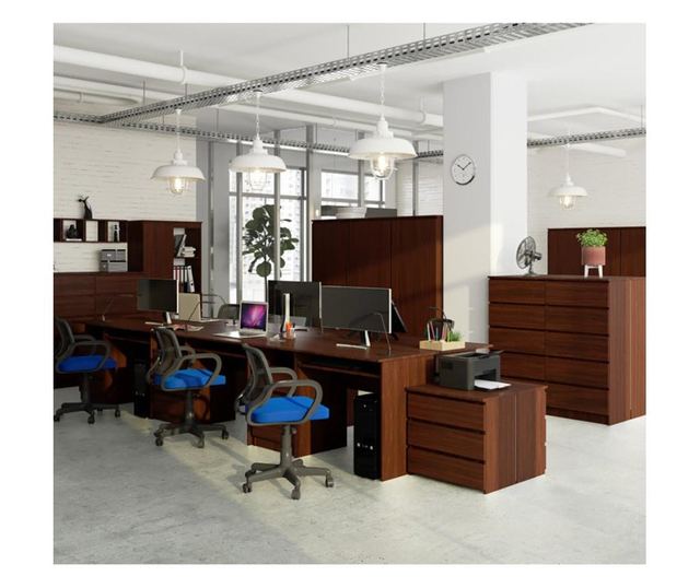Birou calculator clp wenge cu 3 sertare 135cm﻿