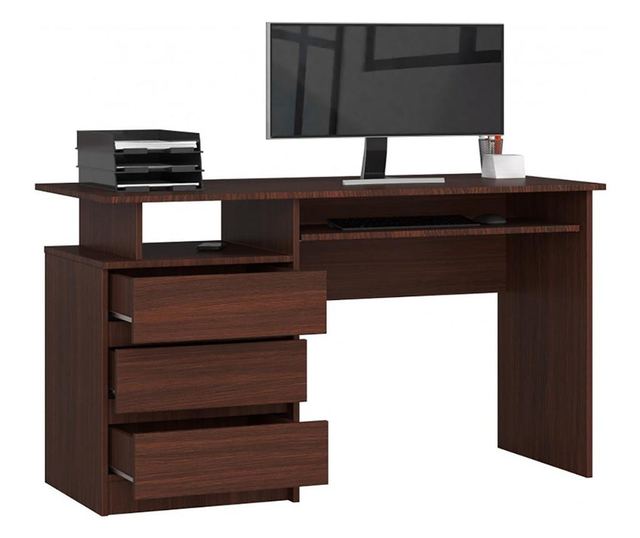 Birou calculator clp wenge cu 3 sertare 135cm﻿