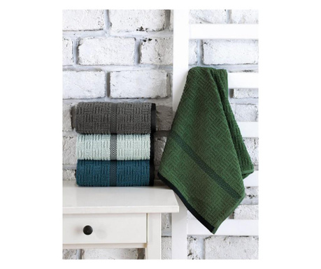 Комплект кърпи за ръце Cotton Box, JAKARLI HAVLU SETI ROAD ASORTI, памук, 445 gr/m², 50x90cm, многоцветен