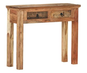 Конзолна маса, 90,5x30x75 см, акация и регенерирано дърво масив