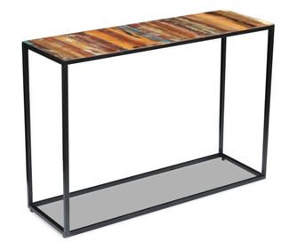 Konzolni stol od masivnog obnovljenog drva 110 x 35 x 76 cm