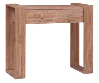 Конзолна маса, 90x35x75 см, тиково дърво масив