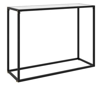 Konzolový stolík biely 100x35x75 cm tvrdené sklo