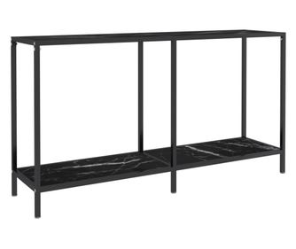 Konzolový stolík čierny 140x35x75,5 cm tvrdené sklo