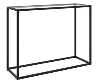 Konzolový stolík priehľadný 100x35x75 cm tvrdené sklo