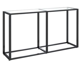 Konzolový stolík priehľadný 140x35x75,5 cm tvrdené sklo