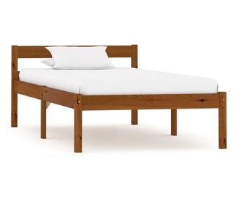Mézbarna színű ágykeret, 90 x 200 cm, tömör fenyőfa