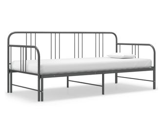 Okvir za krevet na razvlačenje sivi metalni 90 x 200 cm