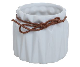 Ghiveci flori ceramic PAMI, FG1021-185, 8.5x7.7 cm Alb